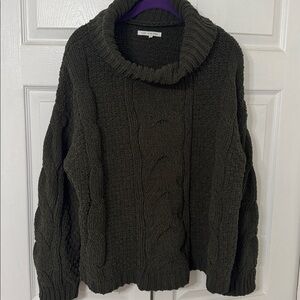 Madison Olive Green Cowl Neck Sweater